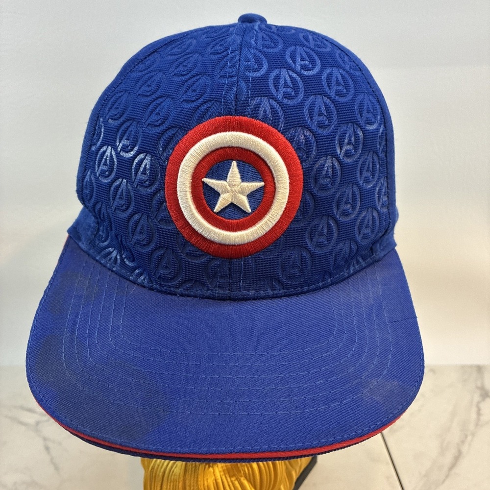 Captain‎ America Hat Cap Youth Boys Kids Blue Avengers Adjustable Logo